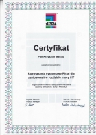 Certyfikat rozwiązania systemowe Rittal