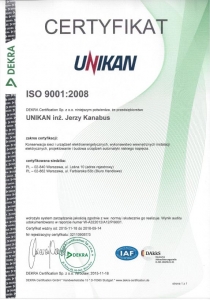 ISO 9001 w Unikan